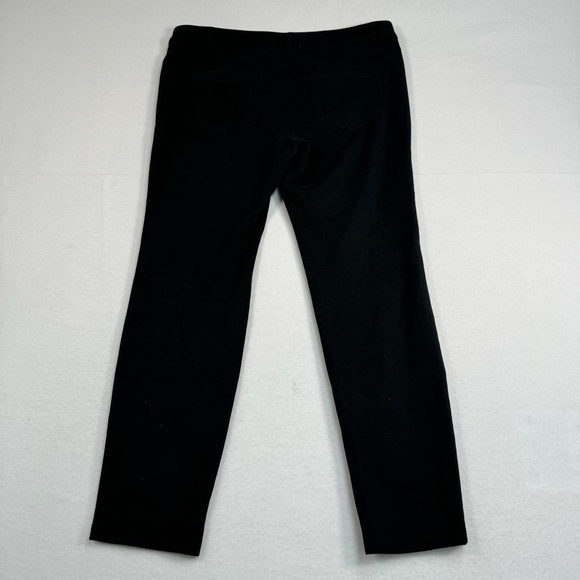 Dkny Jeans Straight Leg Pants Womens Size 12 Mid Rise Black Zipper Pockets - Picture 4 of 13